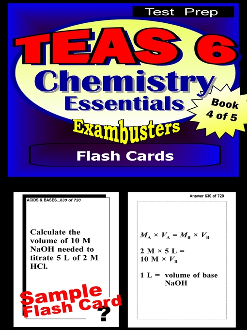 Title details for TEAS V Test Prep Chemistry Review - Exambusters Flash Cards - Workbook 4 of 5 by TEAS  6 Exambusters - Available